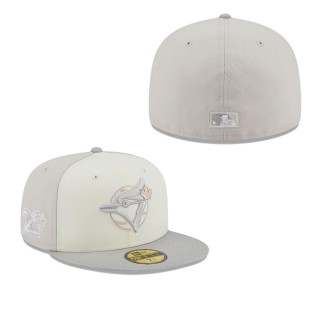 Toronto Blue Jays Cream Gray Chrome Anniversary 59FIFTY Fitted Hat