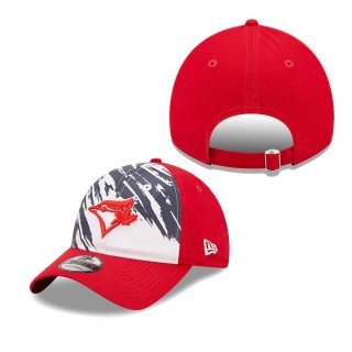 Men's Toronto Blue Jays Red 2022 4th of July Independence Day 9TWENTY Adjustable Hat