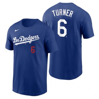 Los Angeles Dodgers Trea Turner Royal 2021 City Connect Name Number T-Shirt