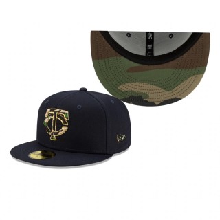 Twins Navy Pop Camo Undervisor 59FIFTY Hat