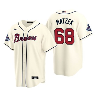 Tyler Matzek Men's Atlanta Braves Cream Alternate 2021 World Series Champions Replica Jersey
