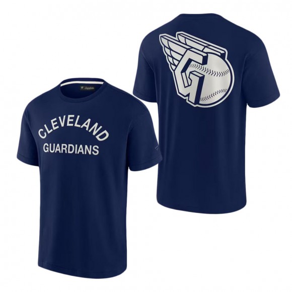 Unisex Cleveland Guardians Navy Super Soft T-Shirt