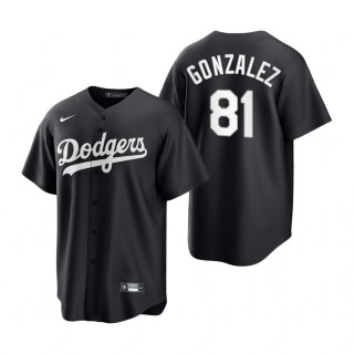 Victor Gonzalez Dodgers Nike Black White Replica Jersey