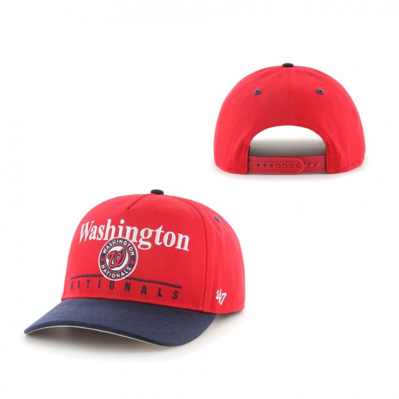 Washington Nationals Retro Super Hitch Snapback Hat Red Navy