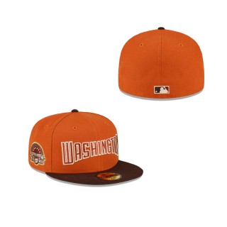 Washington Nationals Just Caps Rust Orange 59FIFTY Fitted Cap