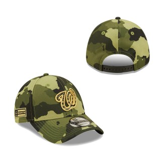 Washington Nationals New Era Camo 2022 Armed Forces Day 9FORTY Snapback Adjustable Hat