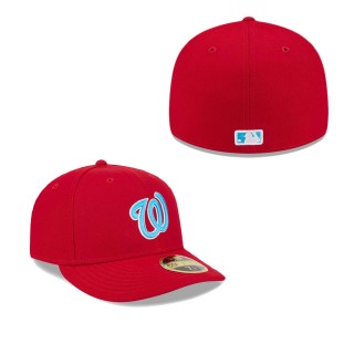 Washington Nationals Red 2024 Father's Day Low Profile 59FIFTY Fitted Hat