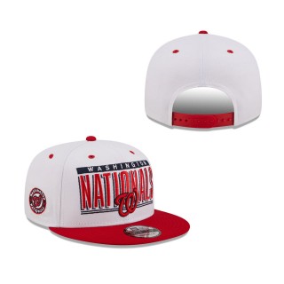 Washington Nationals Retro Title 9FIFTY Snapback Hat White Red