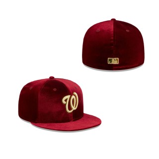 Washington Nationals Vintage Velvet Fitted Hat