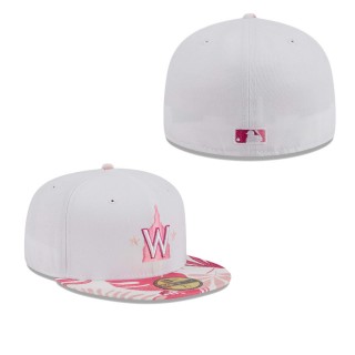 Washington Nationals White Pink Flamingo 59FIFTY Fitted Hat