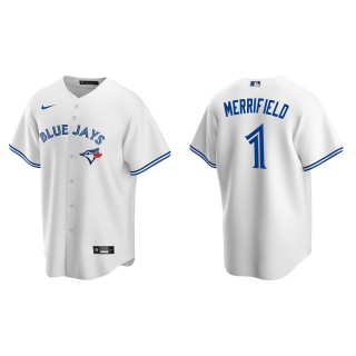 Men's Toronto Blue Jays Whit Merrifield White Replica Home Jersey