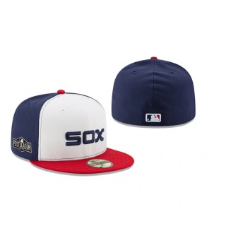 White Sox White Red 2020 Postseason 59FIFTY Fitted Hat