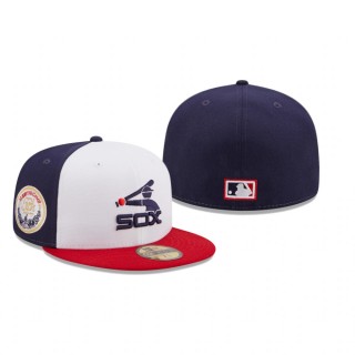 White Sox White Navy 50th Anniversary MLB All-Star Game 59FIFTY Fitted Hat