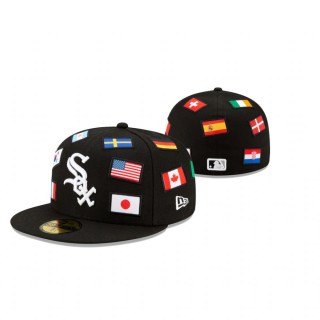 White Sox Black All Over Flag 59FIFTY Fitted Hat