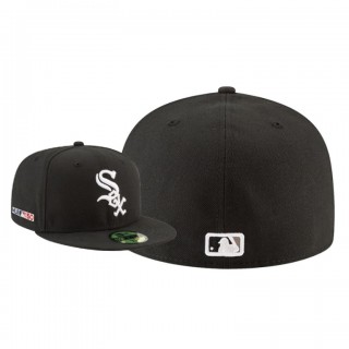 Men's Chicago White Sox Black MLB 150th Anniversary Patch 59FIFTY Fitted Hat