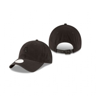 Chicago White Sox Black Blackout Collection Micro Matte 9TWENTY Adjustable Hat
