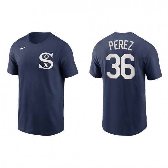 Carlos Perez White Sox Navy Field of Dreams T-Shirt