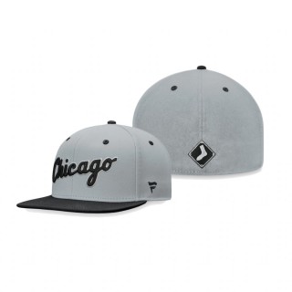 Chicago White Sox Gray Black Team Fitted Fanatics Branded Hat
