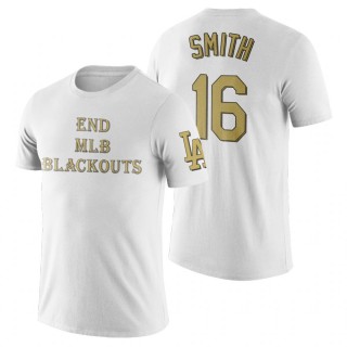 Los Angeles Dodgers Will Smith White End Blackouts T-Shirt