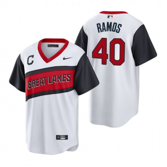 Wilson Ramos Indians Nike White 2021 Little League Classic Home Replica Jersey