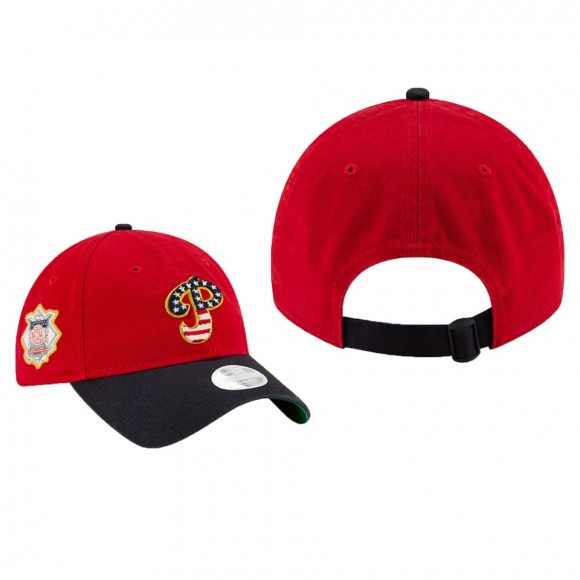 Women's Phillies Red 2019 Stars & Stripes 9TWENTY Adjustable Hat