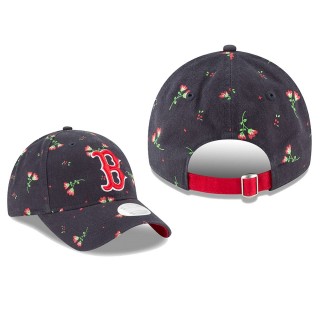 Women's Boston Red Sox Navy Blossom 9TWENTY Adjustable Hat