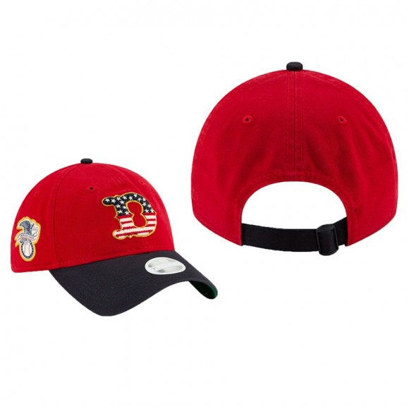Women's Tigers Red 2019 Stars & Stripes 9TWENTY Adjustable Hat