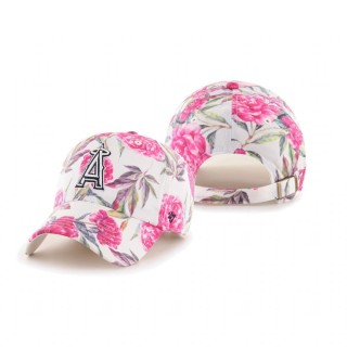 Women's Los Angeles Angels White Peony Clean Up Hat