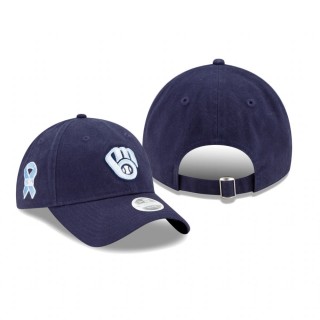 Women's Milwaukee Brewers Navy 2021 Father's Day 9TWENTY Adjustable Hat