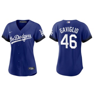 Women's Sam Gaviglio Dodgers Royal 2021 City Connect Replica Jersey