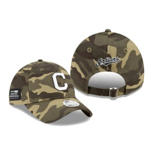 Women's Cleveland Indians Camo 2021 Armed Forces Day 9TWENTY Hat