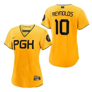 Women's Pittsburgh Pirates Bryan Reynolds Gold City Connect Replica Player Jersey