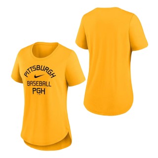 Women's Pittsburgh Pirates Gold City Connect Tri-Blend T-Shirt