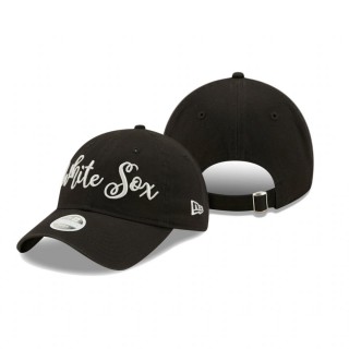 Women's Chicago White Sox Black Team Script 9TWENTY Adjustable Hat