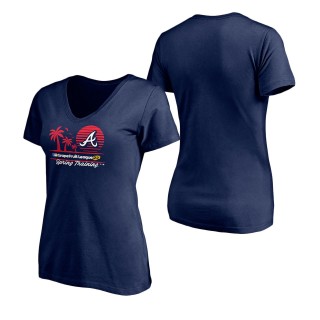 Women's Atlanta Braves Navy 2022 MLB Spring Training Grapefruit League Horizon Line T-Shirt