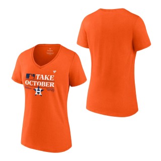 Women's Houston Astros Orange 2023 Postseason Locker Room T-Shirt