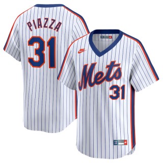 Women's New York Mets White Mike Piazza Throwback Cooperstown Limited Jersey