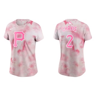 Women's Pirates Michael Chavis Pink 2022 Mother's Day T-Shirt