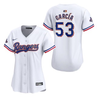 Women's Texas Rangers Adolis Garcia White 2024 Gold Collection Limited Player Jersey