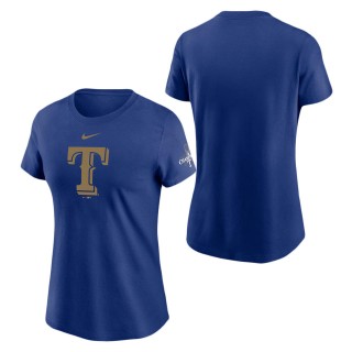Women's Texas Rangers Royal 2024 Gold Collection Logo T-Shirt