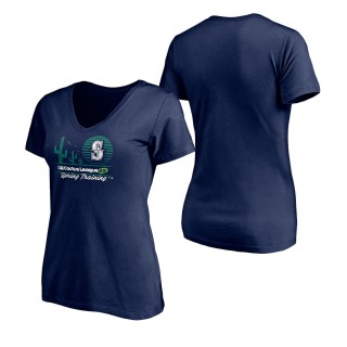 Women's Seattle Mariners Navy 2022 MLB Spring Training Cactus League Horizon Line T-Shirt