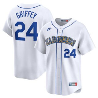 Women's Seattle Mariners White Ken Griffey Jr. Throwback Cooperstown Limited Jersey
