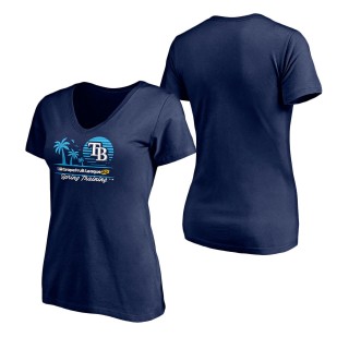 Women's Tampa Bay Rays Navy 2022 MLB Spring Training Grapefruit League Horizon Line T-Shirt