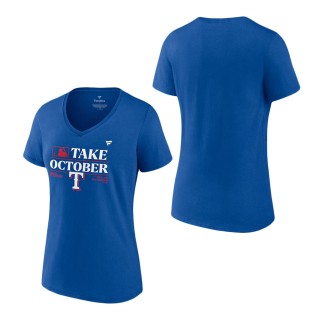 Women's Texas Rangers Royal 2023 Postseason Locker Room T-Shirt