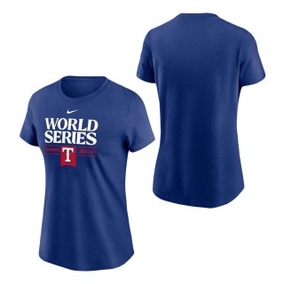 Women's Texas Rangers Royal 2023 World Series Authentic Collection T-Shirt