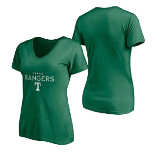 Women's Texas Rangers Kelly Green St. Patrick's Day Team Celtic Knot T-Shirt