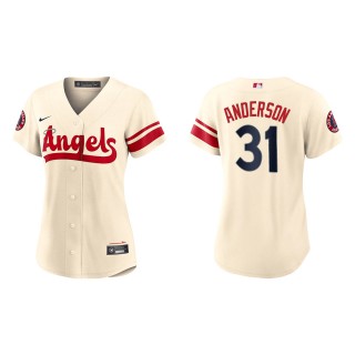 Women's Los Angeles Angels Tyler Anderson Cream City Connect Replica Jersey