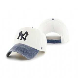 New York Yankees White Navy Apollo Two-Tone Cleanup Snapback Hat