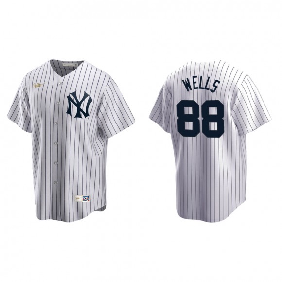 Austin Wells Yankees White Cooperstown Collection Home Jersey