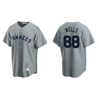 Austin Wells Yankees Gray Cooperstown Collection Road Jersey